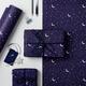 Night Sky Wrapping Paper Set - Christmas Gift Wrap Star Wrapping Paper Eco Friendly