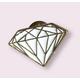 Diamond Enamel Pin Badge, 30mm