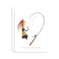 Reel-Y Great Dad Father's Day Greeting Card | Fishing Themed Card For Dad Fly Fishing