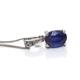 Sapphire & Diamond Pendant Chain in 18K White Gold, Beautiful Sapphire Necklace