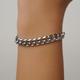Silver Bracelet Chain, Chunky Bracelets For Women- Women's Cuban Link 18K Gold Chain - Gift For Her