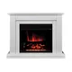 Suncrest Horley White Mdf & Stainless Steel Freestanding Electric Fire Suite