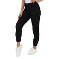 MYT Womens Side Elastic Waist Self Cuffed Jeans in Black Denim - Size 14 Regular