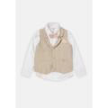 Angel & Rocket Boys Carter 3 Piece Waistcoat Set - Beige - Size 5Y