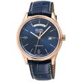 Gevril Mens Excelsior 48204 Swiss Automatic SW240 Watch - Blue Leather - One Size