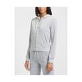 Juicy Couture Womenss Velour Full-Zip Track Jacket in Grey Cotton - Size Medium