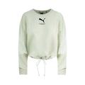 Puma Womens Relaxed Fit Nu-tility CrewNeck Long Sleeve White Women Sweatshirt 581378 19 - Off-White Cotton - Size X-Small