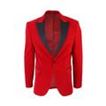 TruClothing Mens Red Velvet Dinner Tuxedo Suit Jacket Blazer - Size 52 (Chest)