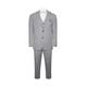 Harry Brown London Mens Three Piece Slim Fit Suit in Black / White - White & Black Cotton - Size 50 Regular
