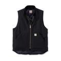 Carhartt Mens Arctic Insulated Nylon Lined Duck Shell Vest Jacket - Black - Size X-Large