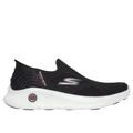 Skechers Men's Slip-ins: GO WALK Anywhere - The Tourist Slip-On Shoes|Size 13.0|Black/White|Vegan|Machine Washable|Arch Fit|Hyper Burst