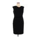 David Meister Casual Dress - Sheath: Black Solid Dresses - Women's Size 14