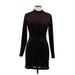 Windsor Casual Dress - Sweater Dress: Burgundy Jacquard Dresses - Women's Size Large