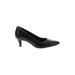Clarks Heels: Slip On Kitten Heel Work Black Solid Shoes - Women's Size 7 - Pointed Toe