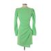 A.L.C. Casual Dress - Sheath: Green Solid Dresses - New - Women's Size 2
