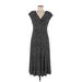 Jones New York Casual Dress - Midi: Black Polka Dots Dresses - Women's Size 10