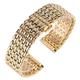 Watch Strap 18mm 20mm 22mm Solid Gold Watch Bands Strap Stainless Steel Watchband Adjustable Replacement Fashion Bracelet + 2 Spring Bars (Band Width : 20mm)
