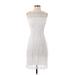 BB Dakota Casual Dress - Sheath Crew Neck Sleeveless: Gray Solid Dresses - Women's Size 2