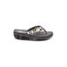 Volatile Sandals: Slip On Wedge Casual Black Print Shoes - Women's Size 7 - Open Toe