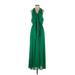 Mark + James by Badgley Mischka Casual Dress V Neck Sleeveless: Green Print Dresses - New - Women's Size 4