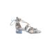 Design Lab Lord & Taylor Heels: Blue Snake Print Shoes - Women's Size 8 - Open Toe