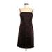 Calvin Klein Cocktail Dress - Party Square Sleeveless: Brown Print Dresses - Women's Size 6