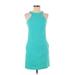 Trina Turk Casual Dress - Mini: Teal Solid Dresses - Women's Size 0