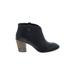 Steven by Steve Madden Ankle Boots: Black Print Shoes - Women's Size 8 1/2 - Almond Toe