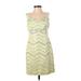 Lilly Pulitzer Casual Dress - Shift: Yellow Chevron Dresses - Women's Size 2