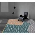 QGYFRE Square Rug Runners Carpets 160X250Cm Rugs For Living Room Large Gray Carpet Living Room Green Easy-Care Modern Three-Dimensional Geometric Pattern Office Living Room Carpet
