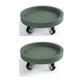 ROYAUX 2 Pack of Plant Caddy, PVC Board Plant Stand Rolling Tray, Round Plant Caddy with Wheels Flower Pot Mover, Heavy Duty Plants Trolley Rolling Tray Coaster, Potted Flower Pot Tray (Green 50cm)