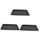 Garneck 3 Pcs Bakeware Non-Stick Frying Pan Camping Cookwear Korean Barbecue Dish BBQ Grills Baking Trays for Oven Baking Cake Pan Square Grill Pan Griddle Pans Iron Portable Accessories