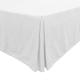 Bed Skirt Full Bed Skirt 12 Inch Drop, Tailored/Pleated Bedskirt, Dust Ruffle with Split Corners and Platform, Solid Wrinkle and Fade Resistant bedskirt (Full, White)