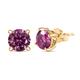 9K Rose Gold Pink Moissanite Stud Solitaire Earrings 2.00 Ct.