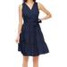 J. Crew Dresses | J. Crew Faux Wrap Sleeveless Tiered Mini Dress In Navy New Br910 Size 4 | Color: Blue | Size: 4