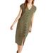 Madewell Dresses | Madewell Easy Midi Dress In Bitsy Floral | Color: Brown/Yellow | Size: Xxs