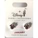 Disney Jewelry | Disney Park Minnie Icon Birthstone Swarovski Crystal Earrings January Noc | Color: Silver | Size: Os