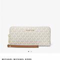 Michael Kors Bags | Michael Kors Large Logo Continental Wallet | Color: Brown/White | Size: Os