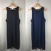 Athleta Dresses | Athleta Reversible Santorini High Neck Dress Black Blue Striped | Color: Black/Blue | Size: M (Tall)