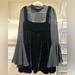 Free People Dresses | Black Sheer Long Sleeved Free People Short Dress | Color: Black | Size: M