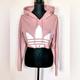 Adidas Tops | Adidas Cropped Pullover Hoodie Sweatshirt Blush Pink Size M | Color: Pink/White | Size: M