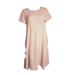 Lularoe Dresses | Lularoe Light Pink Glitter Short Sleeve Pullover Carly Dress Womens M Medium | Color: Pink | Size: M