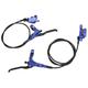 Front Rear Hydraulic Disc Brake Mountain Bike Oil Pressure Caliper for Leisure Driving (Blue)