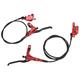 Front Rear Hydraulic Disc Brake Mountain Bike Oil Pressure Caliper for Leisure Driving (Red)