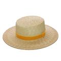 Sun Hat Straw Hat Women Fashion Velvet Ribbon Straw Hat Flat Top Sun Hats Ladies Beach Hat Dress Up Yellow