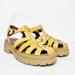 Free People Shoes | Free People Delaney Leather Buckle Sandals Yellow Chunky Size 38 7 Women’s | Color: Yellow | Size: 7.5