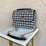 Kate Spade Bags | Kate Spade Black & White Quilted Tweed Bag Chain Strap Flap Crossbody Bag Purse | Color: Black/White | Size: Os