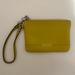 Coach Bags | Coach Park Pebbled Leather Chartreuse Corner Zip Small Wristlet | Color: Green/Yellow | Size: Os