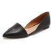 Madewell Shoes | Madewell Lydia Dorsey Black Leather Pointed Toe Flat Size 9 Casual Comfort | Color: Black | Size: 9