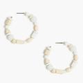 J. Crew Jewelry | J Crew Women's Multibead Hoop Earrings | Color: Cream/White | Size: Os